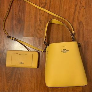 Coach Small Town Bucket Bag + Accordion zip wallet